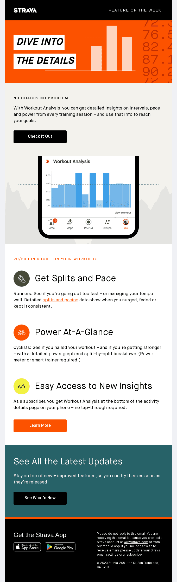 Strava’s re-engagement email example