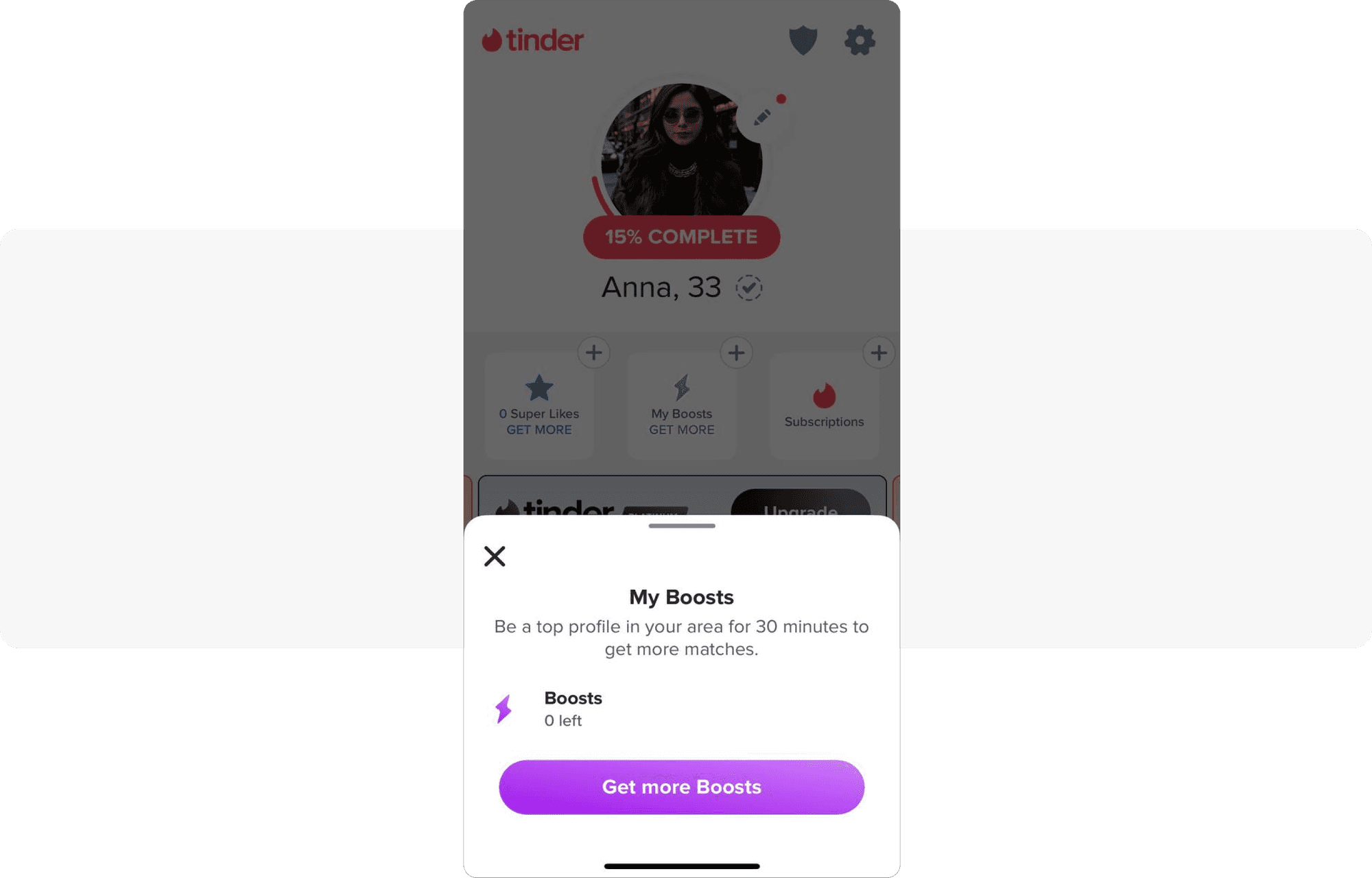 Modal in-app messages example