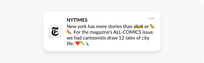 NY Times push example