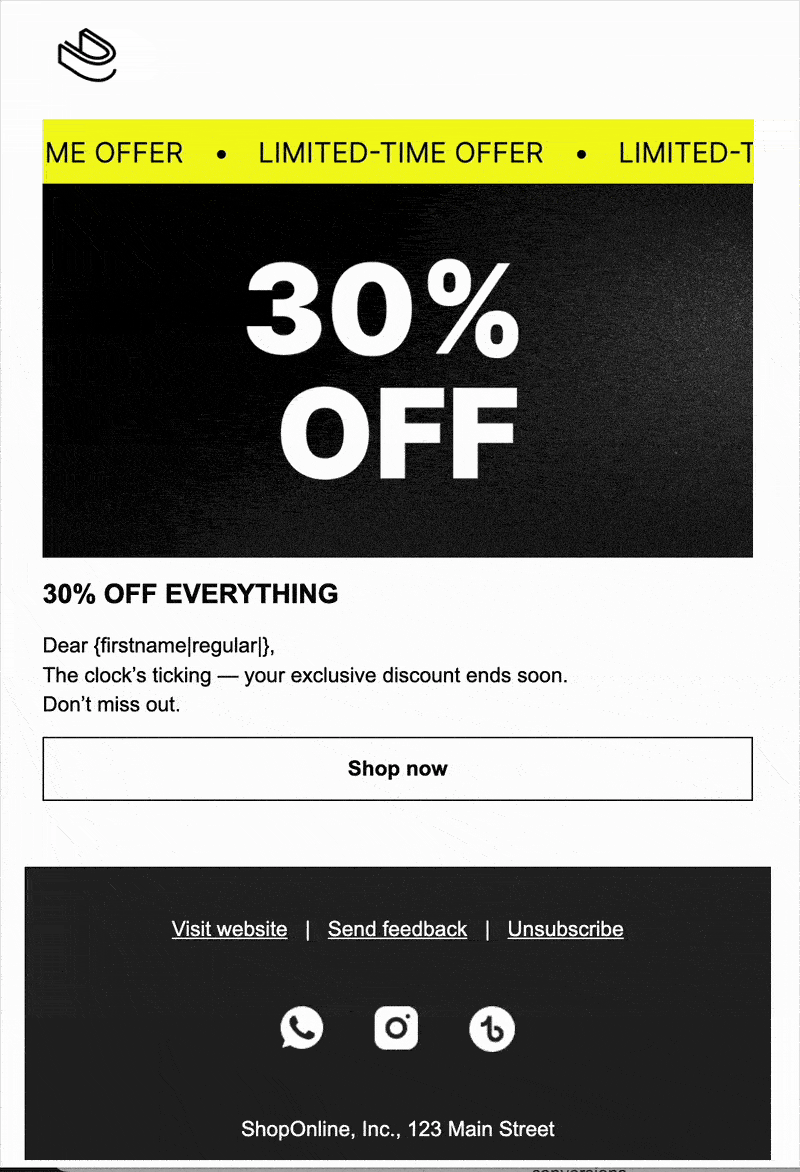 free promo email template