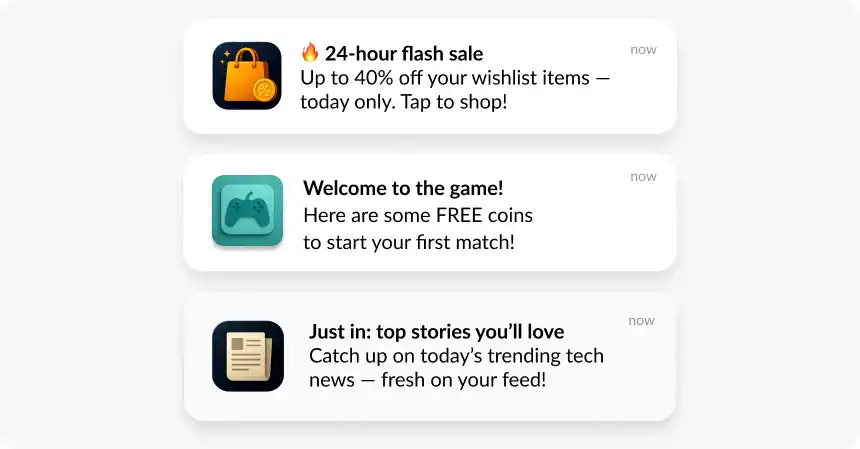 Promotional push notifications
